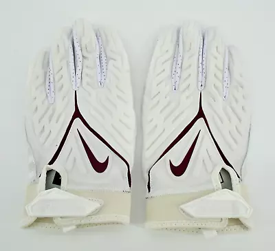 Nike University Of Minnesota Football Gloves Men's XL NCAA White/Midnight Maroon • $116.96