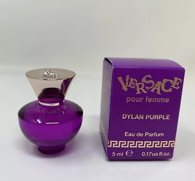 Versace Dylan Purple Pour Femme EDP Splash .17oz 5mL Mini Perfume 100% Authentic • $14.99