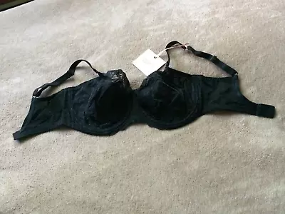 Panache 32i (G) Black Envy Full Underwire Cup Lace Bra Style 7285 NWT • $39.95