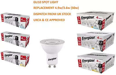 GU10 LED Bulb Spot Light Lamps Warm Cool Day White Down Lights By ENERGIZER • £32.99