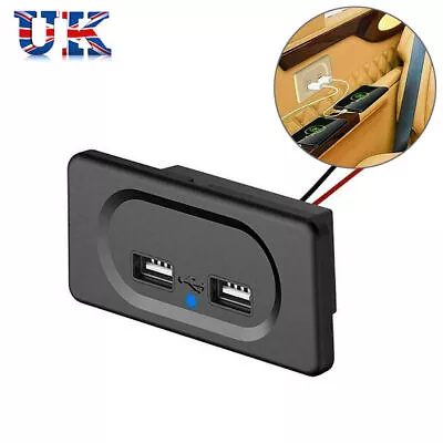 Fast Car Charger Dual USB Camper Van Caravan Motorhome Socket Adapter Universal • £3.55