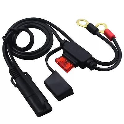 Charger Cable Adapter Plug Motorcycle Battery Terminal Quick Connect Fused • $7.34