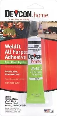 New Devcon S-182 Clear Weldit Household Cement Epoxy Glue Waterproof Adhesive • $2.59