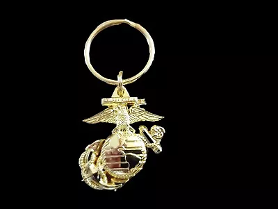 Military Marine Corps Ega Metal Key Chain Ring Usmc Insignia New • $11.85