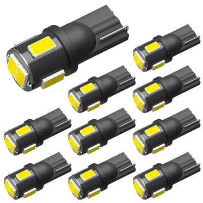 $7.99 • Buy 10pcs LED T10 194 168 W5W Canbus White Dome License Door Side Marker Light Bulb