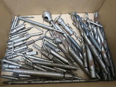 Vintage Mill Machinist Tool Box Drawer Mixed Lot Drill Bits End Mill Deburring • $71.25