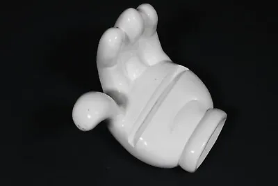 MICKEY MOUSE White Glove Hand BUSINESS CARD HOLDER 4.5  Walt Disney Office Desk • $14.99