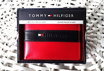 £18.99 • Buy Brand New 'TOMMY HILFIGER' Men's Leather Wallet 'RANGER', Coin Pouch, RED