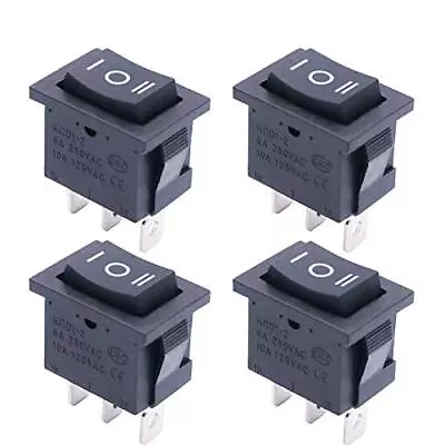TWTADE / 4Pcs Square Momentary Rocker Switch ON-Off-ON SPDT 3 Pin 3 Position • $15.37