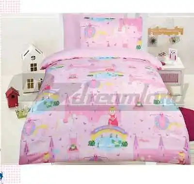 Glow In The Dark Quilt Cover Set Single Double Tab Top Curtains Pair Fairy Tale • $32.95