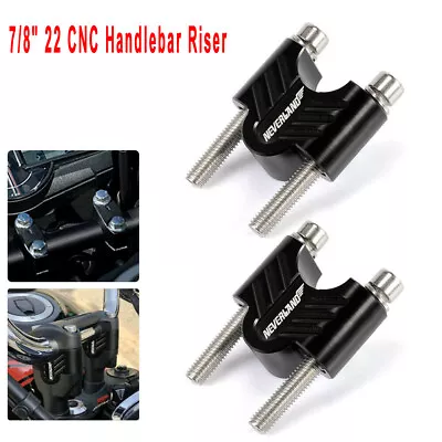 Pair 7/8'' 22mm Handlebar Risers Bar Kit Mount Clamp 30MM Height ATV Dirt Bike • $16.99