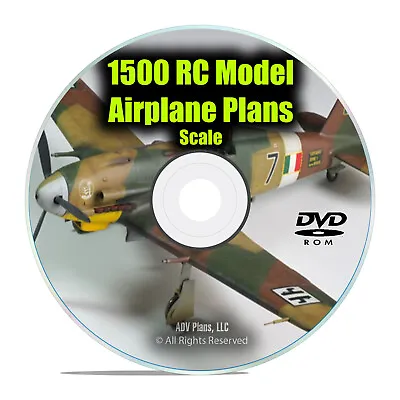 1500 Scale RC Model Aircraft Plans Remote Radio Control Easy Guides DVD I28 • $11.95