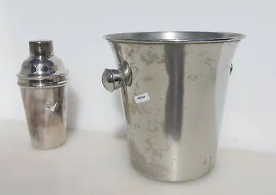 £40 • Buy Vintage Ice Bucket Cocktail Shaker Silver Plated ESPN