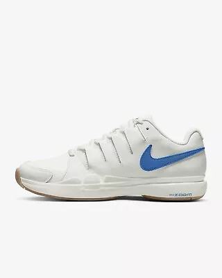 Men's Size 8 Nike Zoom Vapor 9.5 Tour LTR Sail University Blue UNC Tennis Shoes • $109.95