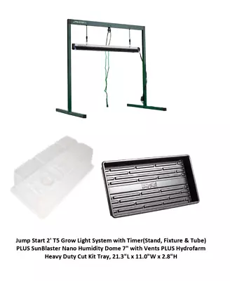 Jump Start 2' T5 Grow Light System - Stand Timer Fixture Tube Dome And Tray • $79.50