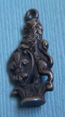 Vintage Lion With Fleur De Lis Italy Silver Charm • $29.99