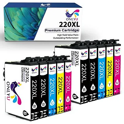 10 Pack 220XL Ink For Epson XP-320 XP-420 XP-424 WF2630 WF2650 WF2660 WF2750 • $31.99