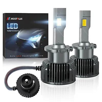 One Pair 90W 9000LM Bright LED Headlights D2S D2R White Replace HID Xenon Bulbs • $30.99