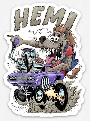 Muscle Car STICKER - Ratfink Style American Made Car Show Rat Fink Automotive  • $5.49