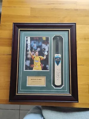 Michael Clarke Signed Framed Mini Cricket Bat • $200