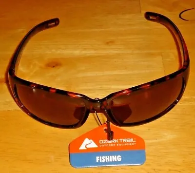 Ozark Trail Polarized Sunglasses Sports Wrap Brown Tortoise Unisex Driving NWT • $15.95