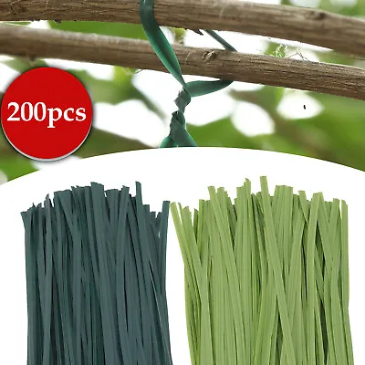 200 Plastic Coated Plant Support Cable Wire Green Garden Twist Ties 150mm Long • £3.99