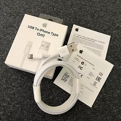 1M 2M Genuine IPhone Fast USB Charger Cable  For Apple 6 7 8 X  XS 1 12 Pro Max • £1.59