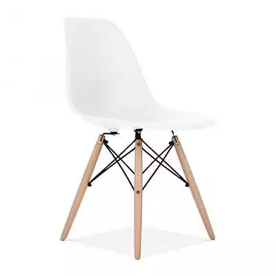 $106.99 • Buy 4x Replica Retro Dining Chairs Cafe Kitchen Beech (White Colour)