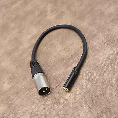 3.5mm Microphone TRS Female Socket To 3 Pins XLR Male Plug Audio Adapter Cable • £10.70