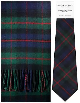 Murray Of Atholl Modern Tartan Brushwool Scarf And Tie Gift Set • £54.99
