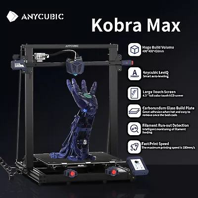 $842 • Buy New Anycubic Kobra Max FDM 3D Printers Smart Auto-leveling & Huge Building Size