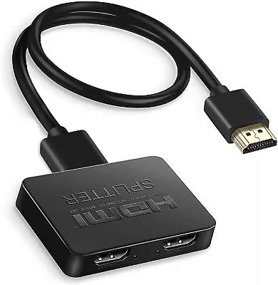 HDMI Splitter 1 In 2 Out 4K UHD HD 1080P 2-Port Repeater Splitter Amplifier 1x2 • $12.99