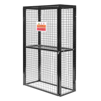 £299.95 • Buy Black Collapsible Gas Bottle Cylinder Storage Mesh 2 Layer Galvanised Cage Tall