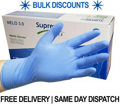 £4.99 • Buy Blue Nitrile Disposable Gloves Powder Free Latex Free Tattoo Mechanic Valeting