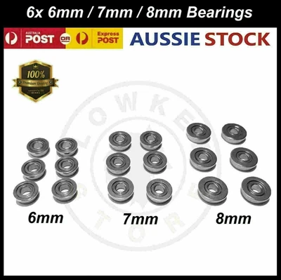 6x Gearbox Bearings 6mm 7mm 8mm Gel Blaster Gen 8-M4A1 J8 J9 J10-ACR LDT-HK416 • $12.92