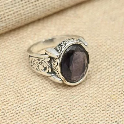 925 Sterling Silver Men's Ring Amethyst Gemstone Bohemian Ring All Size R244 • $17.84