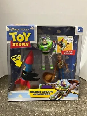 VTG Disney Pixar Toy Story 2008 Rocket Escape Adventure BuzzWoody Rocket Sound • $475