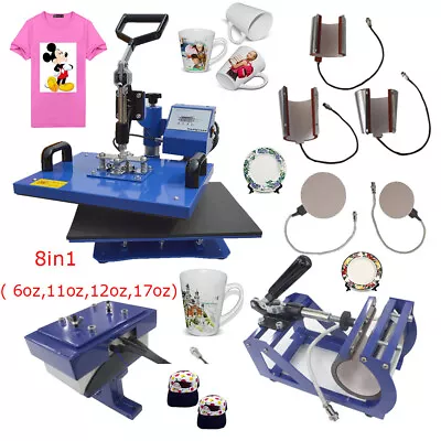 8in1 Multifunctional Heat Transfer Machine 34inch Cutting Plotter A4 Inkjet Pape • $416.73