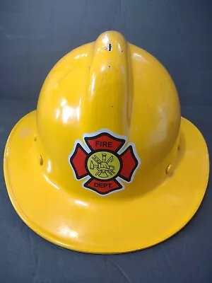 Vintage MSA Phenolic Firemans Fire Fighter's Helmet - Yellow                D10 • $39.97