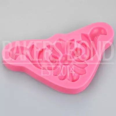 £4.99 • Buy Baroque Vintage Fan Swirls Silicone Mould Cake Fondant Sugarcraft Topper