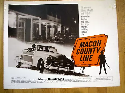 Original 1974 Macon County Line 22 X 28 Poster Max Baer A. Vint C. Waters J. Vin • $30