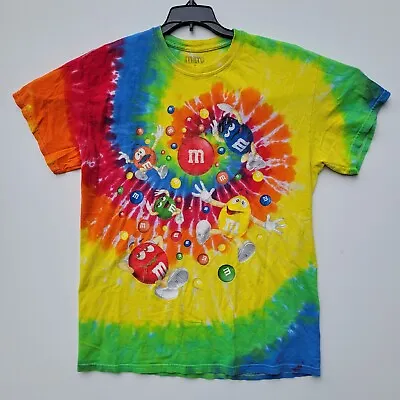 Collectible M&M's Chocolate Candy Tie Dye T-Shirt - Mens Medium - Rainbow Tee • $17.99