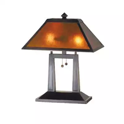 Meyda Lighting 20'H Van Erp Amber Mica Oblong Table Lamp Amber - 24216 • $460.80