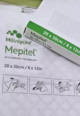 ** 7 Pcs **  Mepitel 20 X 30 Cm - 8 X 12 In -Silicone Wound Contact Layer • $58.30