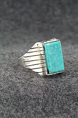 Turquoise & Sterling Silver Ring - Trevor Jack - Size 13 • $95