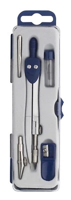 £3.99 • Buy Compass Set Maths Deluxe With Pencil Sharpener & Leads