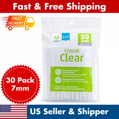 Hot Glue Sticks 7mm Glue Stick Clear 30 Count DIY Craft For Mini Glue Gun  • $4.98