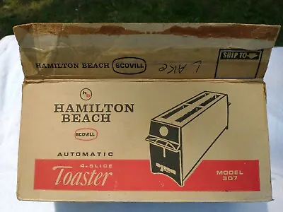 Vintage Advertising Empty Box Only Scovill Toaster Hamilton Beach Appliance 307 • $8.50