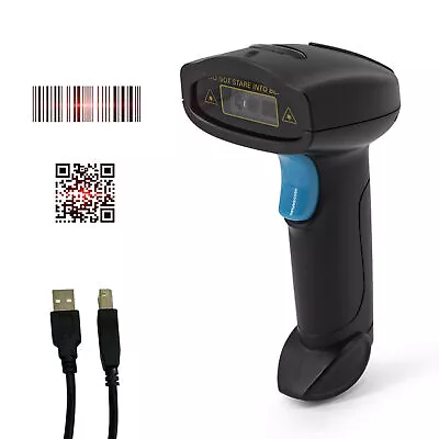 1D 2D Barcode  Handheld USB Wirelss Bar Code Reader Manual B3T5 • $32.99