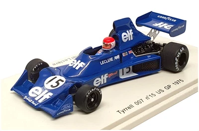 Spark 1/43 Scale S1881 - F1 Tyrrell 007 US GP 1975 #15 M. Leclere - Blue • £69.99